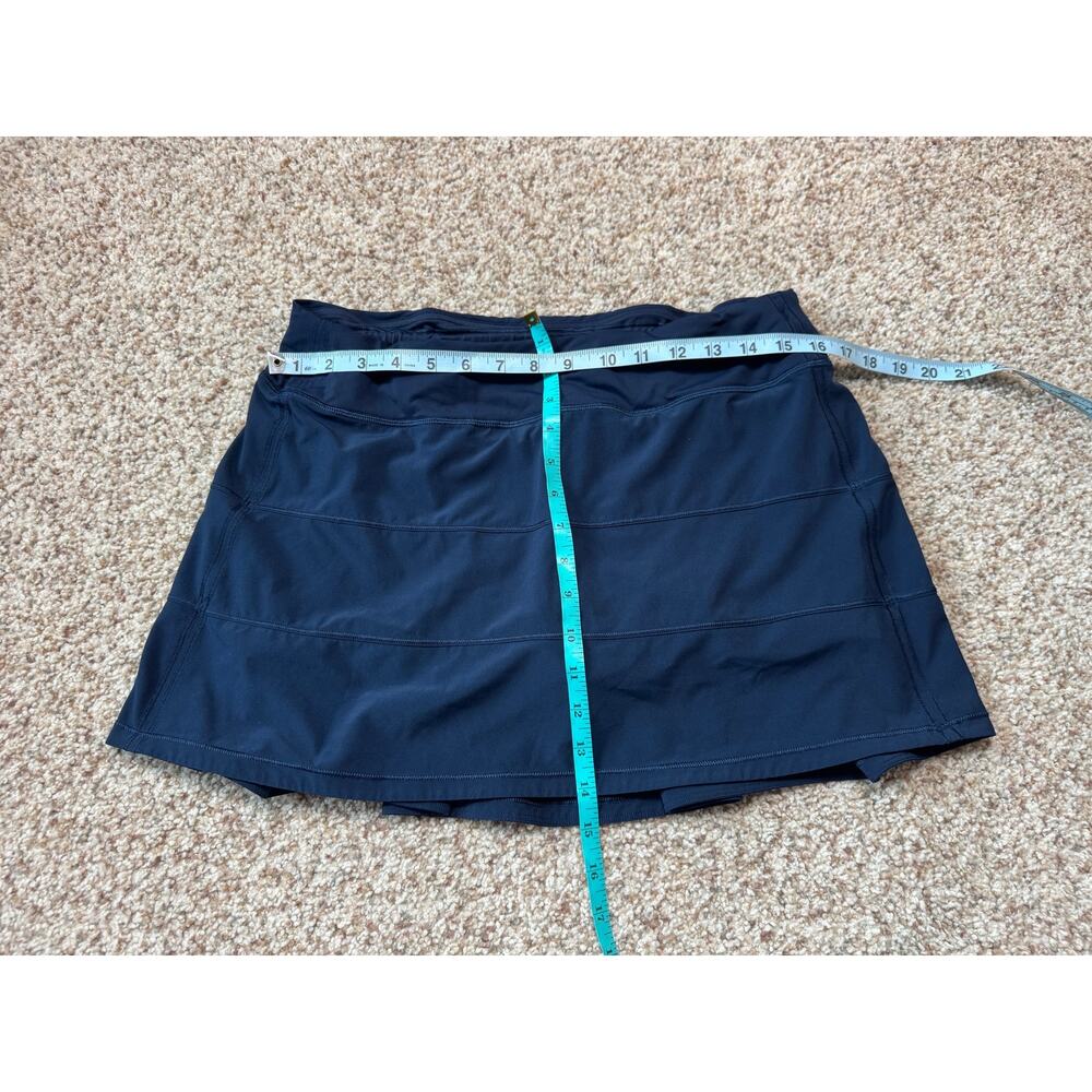 Lululemon Pace Rival Mid-Rise Tennis Skirt Navy Blue Women's Size 10 Skort - Picture 7 of 9